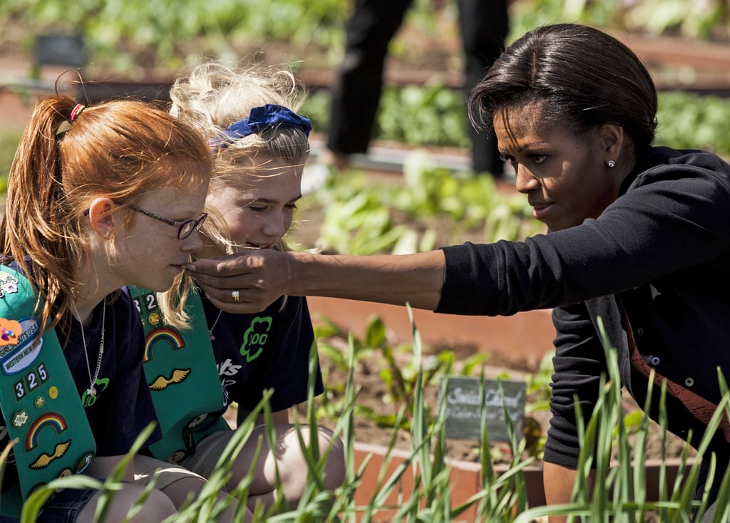 When she taught Girl Scouts the meaning of a green thumb
