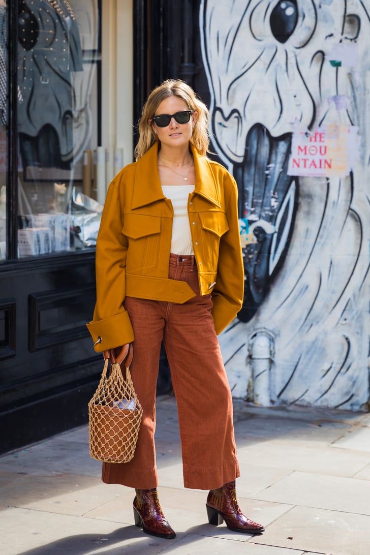 nicotina profundo Respiración Style It With a Mustard Jacket and Burnt Orange Pants | This Fashion  Week-Approved Bucket Bag Is Unlike Any Other You've Seen | POPSUGAR Fashion  Photo 5
