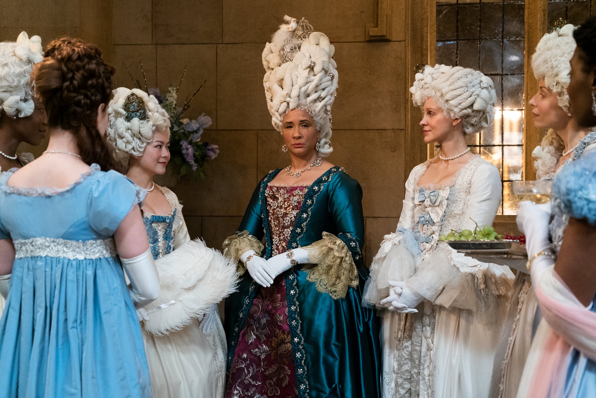 BRIDGERTON GOLDA ROSHEUVEL as QUEEN CHARLOTTE in episode 108 of BRIDGERTON Cr. LIAM DANIEL/NETFLIX  2020