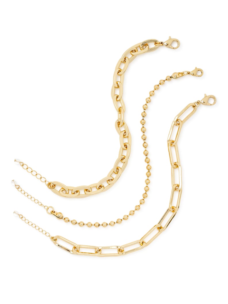 Scoop Women's Brass 14kt Gold Flash-Plated Brass Fashion Bracelets