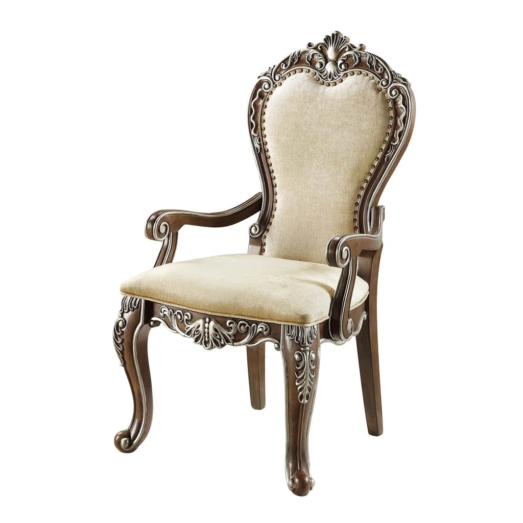 Bloomsbury Market Antique Oak Finish Arm Chair, Set of Two