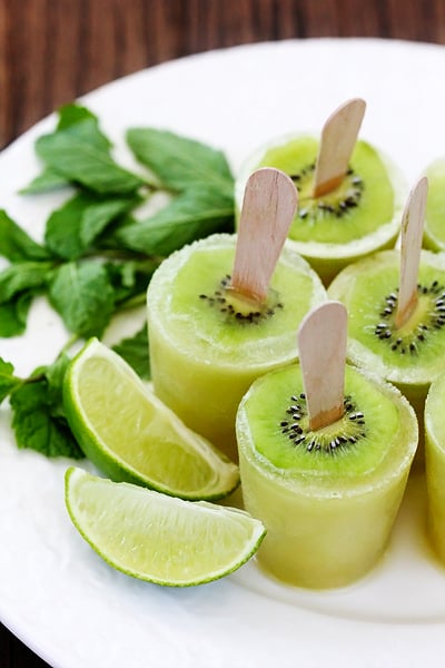 Kiwi Mojito Popsicles