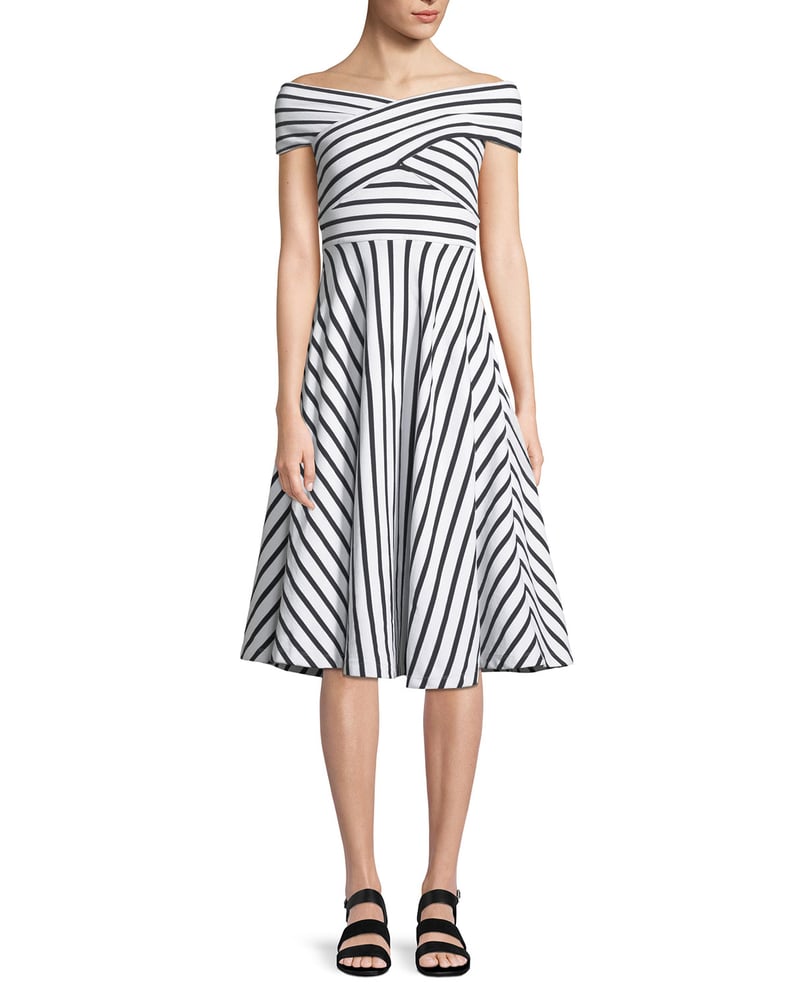 Milly Jill Striped Off-the-Shoulder Dress
