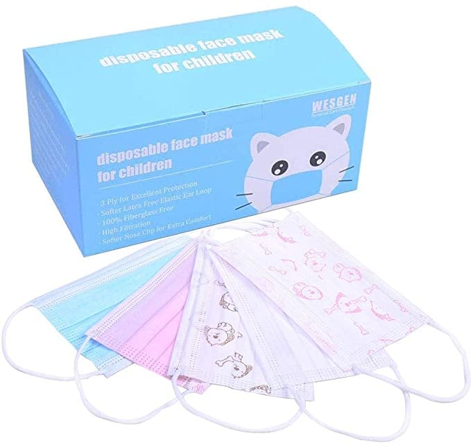 Kids Disposable 3 Ply Breathable & Comfortable Anti Dust Face Covering