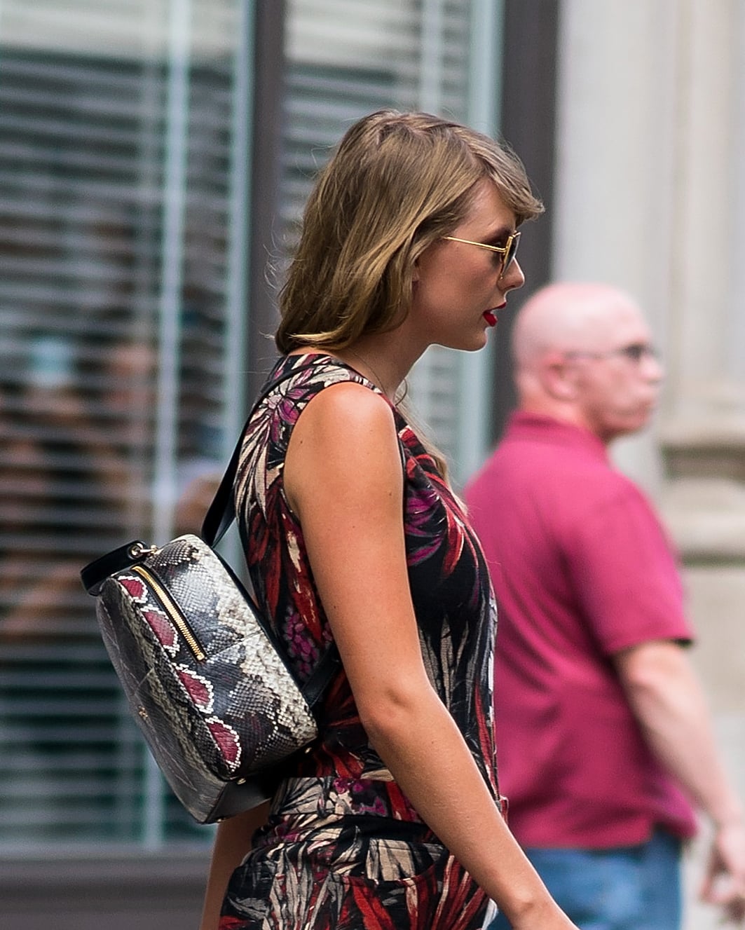 Taylor Swift's Snakeskin Backpack July 2018