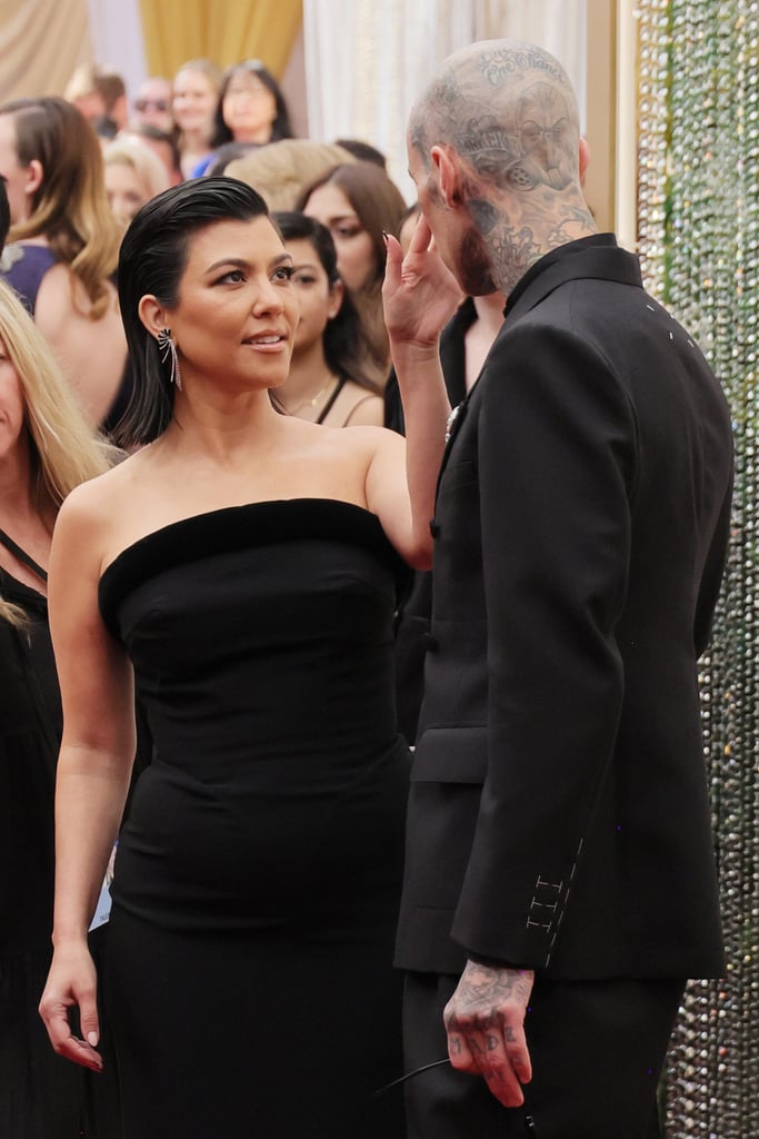 Kourtney Kardashian and Travis Barker at the 2022 Oscars