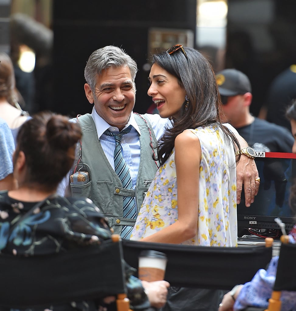 Amal Clooney Wearing a Floral Giambattista Valli Top