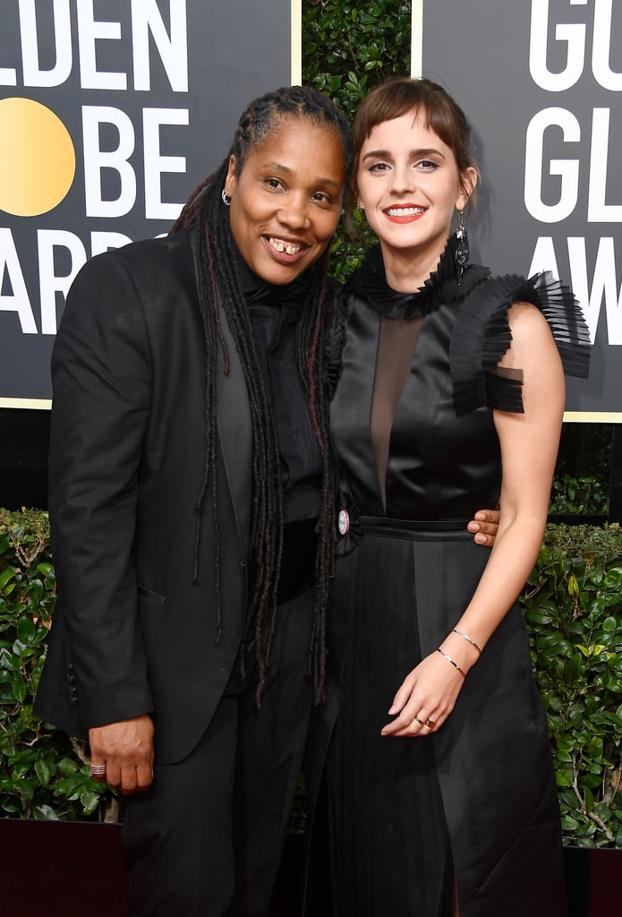 Emma Watson's Black Dress at the Golden Globes 2018