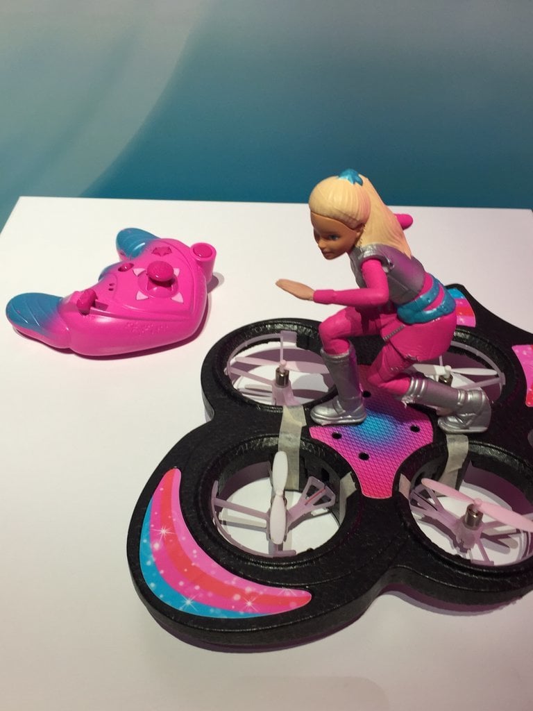 In a new movie coming this Fall, Barbie the space explorer rides her hover board to save the day, and your child will be able to relive the movie scenes and spend hours of fun with this remote-control RC Hover Board.