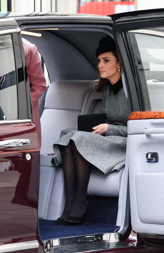 Kate Middleton Grey Coat Dress March 2019