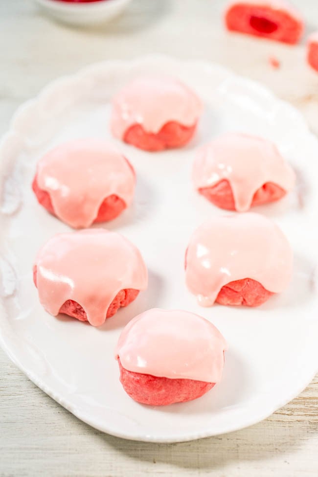 Glazed Cherry Bonbon Cookies