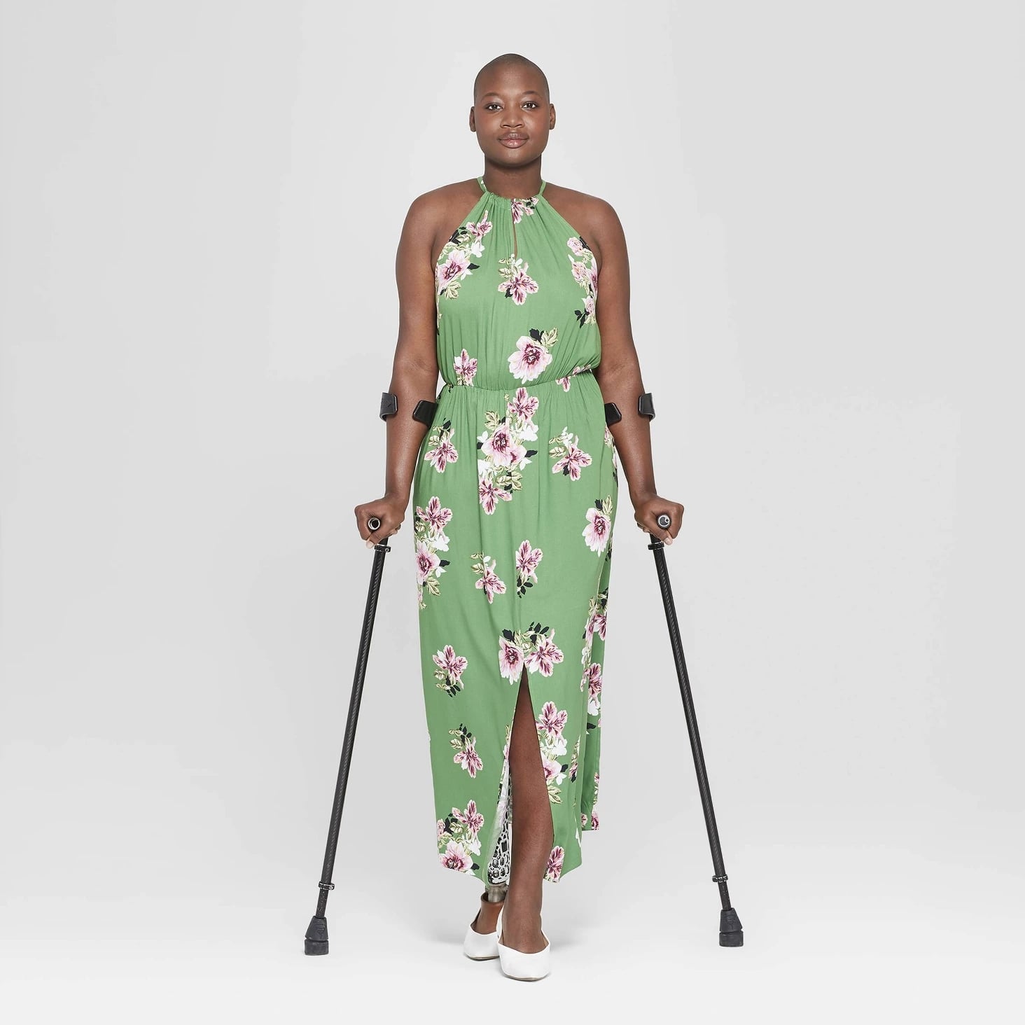 Stylish floral print discount sleeveless maxi dress