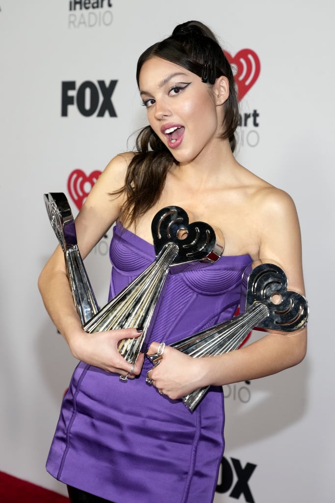 Olivia Rodrigo's Purple Versace Dress at iHeartRadio Awards