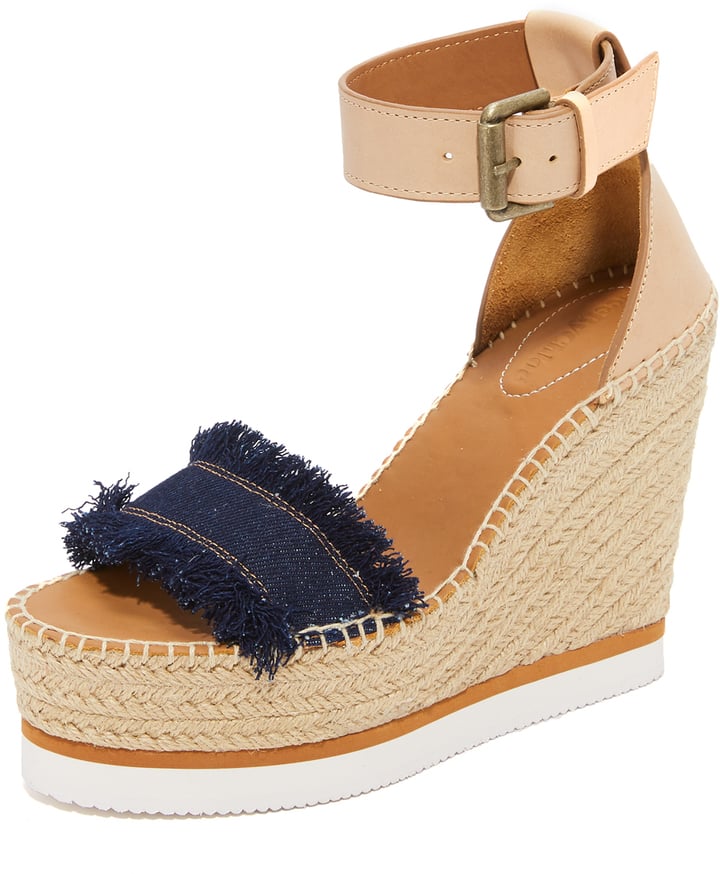 See by Chloe Wedge Espadrilles ($190) are the best way to rock a | Denim Shoes Spring 2017 