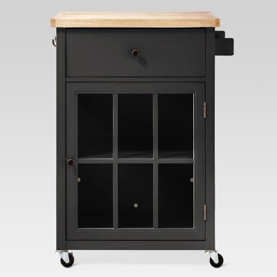 Small Kitchen Essential: Windham Wood Top Kitchen Cart