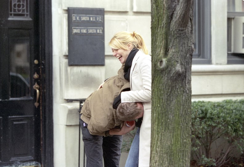 When Chris got playful with Gwyneth's baby bump in 2003.