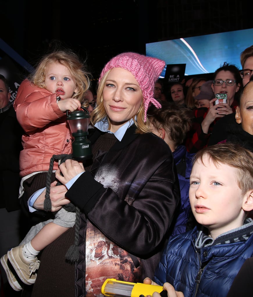 Cate Blanchett and Daughter at Rally in NYC January 2017