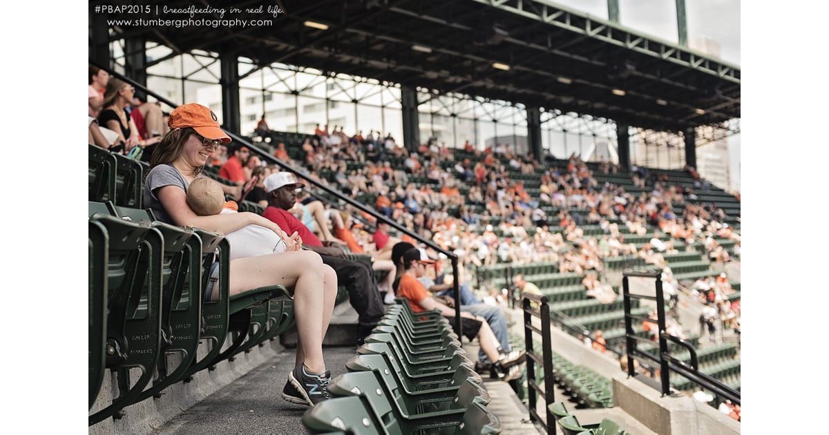 At a Baseball Game Breastfeeding in Public Places Photos POPSUGAR