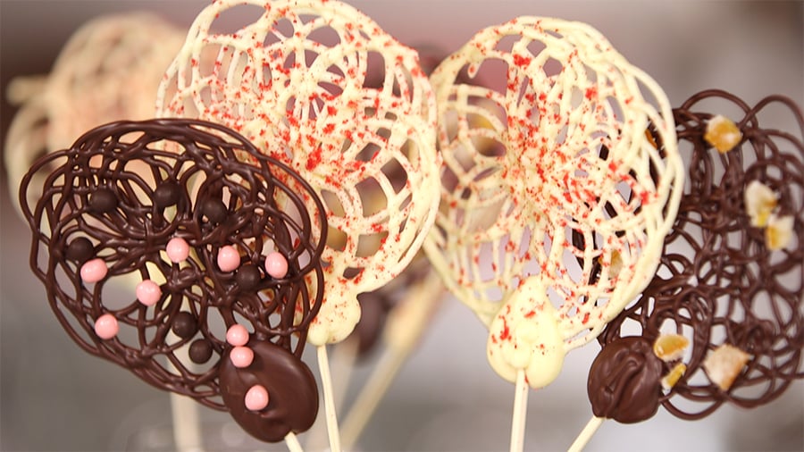 Chocolate Lace Lollipops Chocolate Dessert Recipes Popsugar Food Photo 26