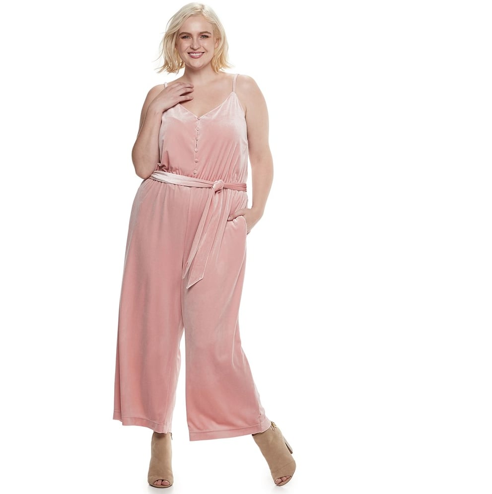 Velvet Wide-Leg Jumpsuit