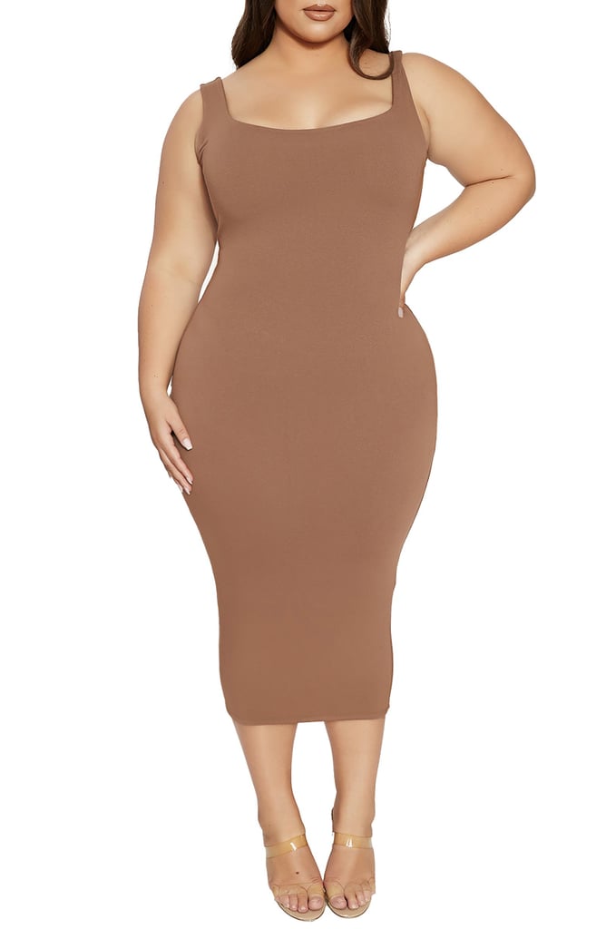 For a Neutral and Versatile Pick: Naked Wardrobe Hourglass Midi Dress