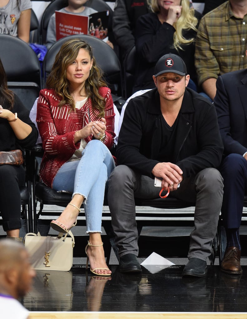 Nick and Vanessa Lachey at Clippers Game March 2016