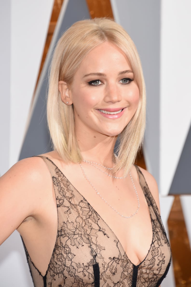 Jennifer Lawrence's Hair and Makeup at the Oscars