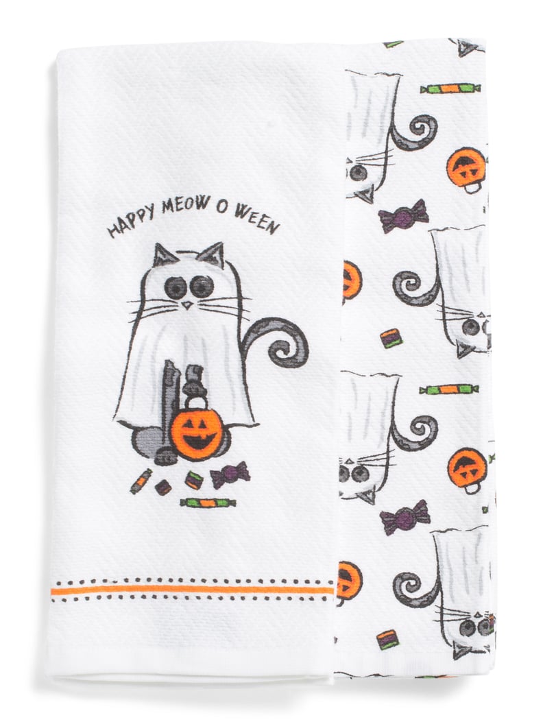 Set of Two Happy Meow O Ween Kitchen Towels