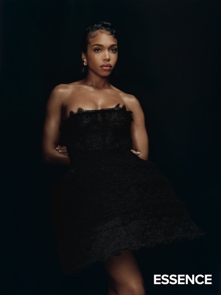 Lori Harvey Wears LaQuan Smith Breastplate For Essence Cover