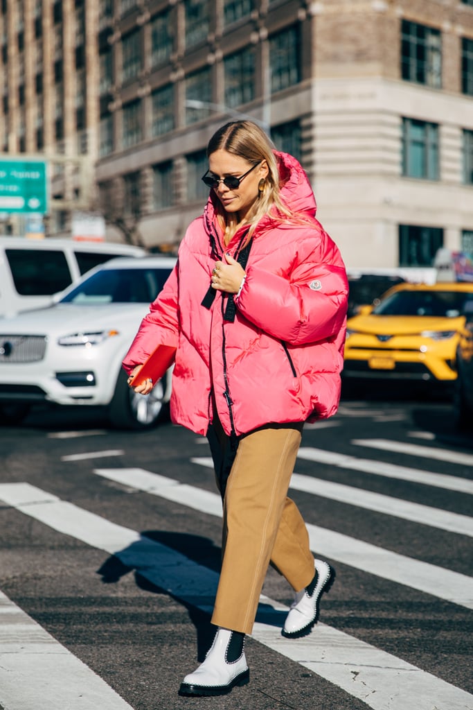 Try Combining Watermelon Pink With Khakis and White Boots