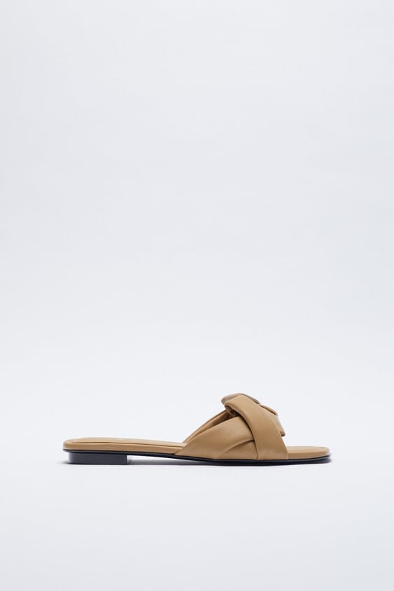 Zara Woven Flat Leather Sandals
