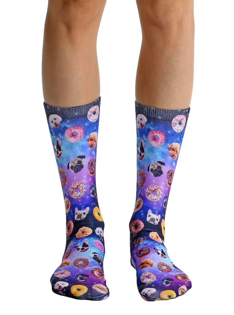 "The stupider, the better! I have so many pairs of funny cool socks, specifically from Living Royal. Take, for instance, these dog and doughnut socks – they're so random, you can't help but laugh."   
Novelty Socks ($12)