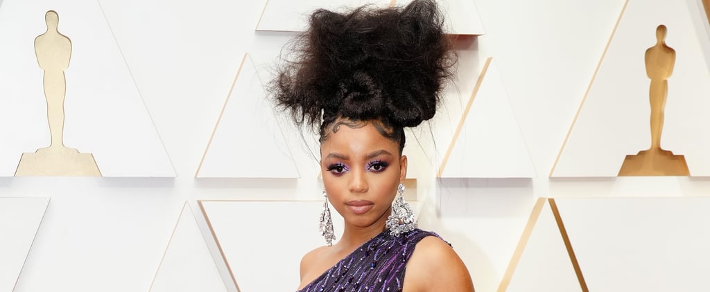 Chloe Bailey Purple Dress at the Oscars 2022