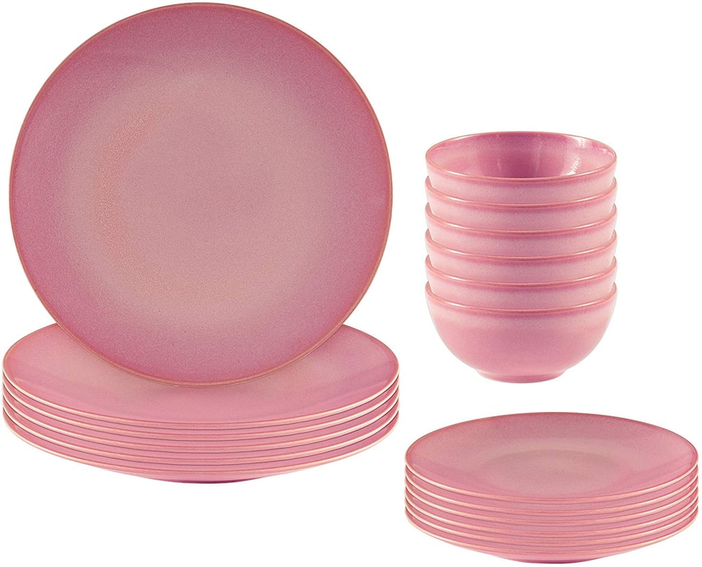 Rivet Modern Reactive-Glaze Stoneware 18-Piece Dinnerware Set