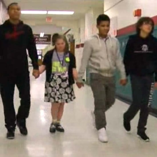 School Basketball Players Help Girl Being Bullied