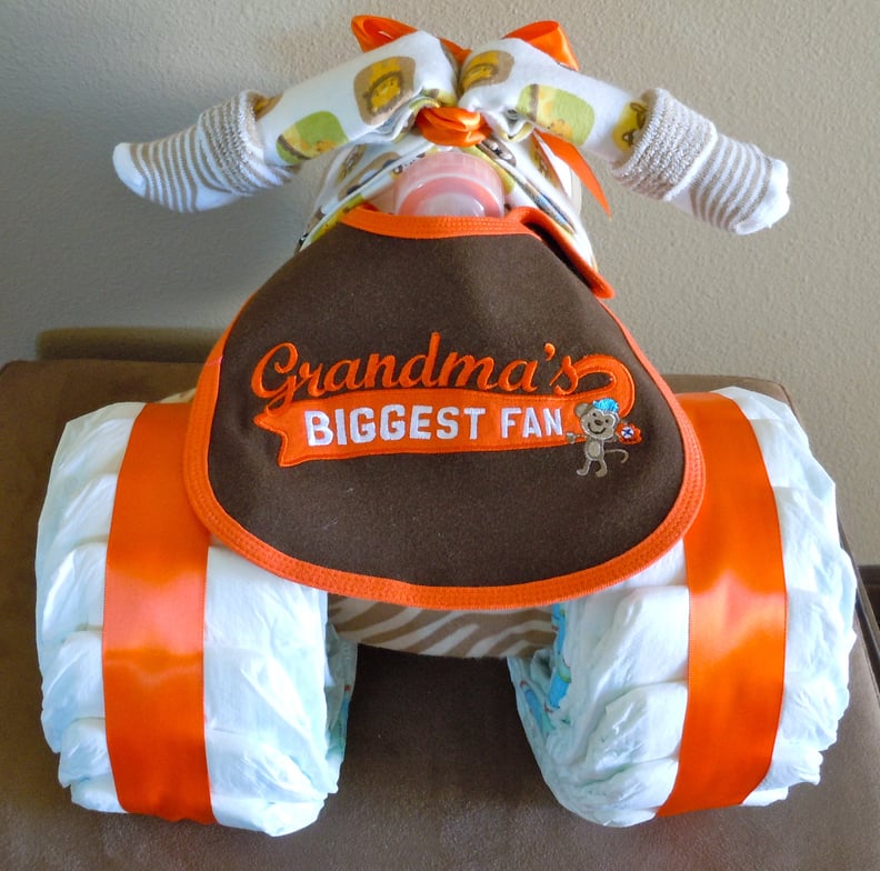Monkey Tricycle Diaper Cake