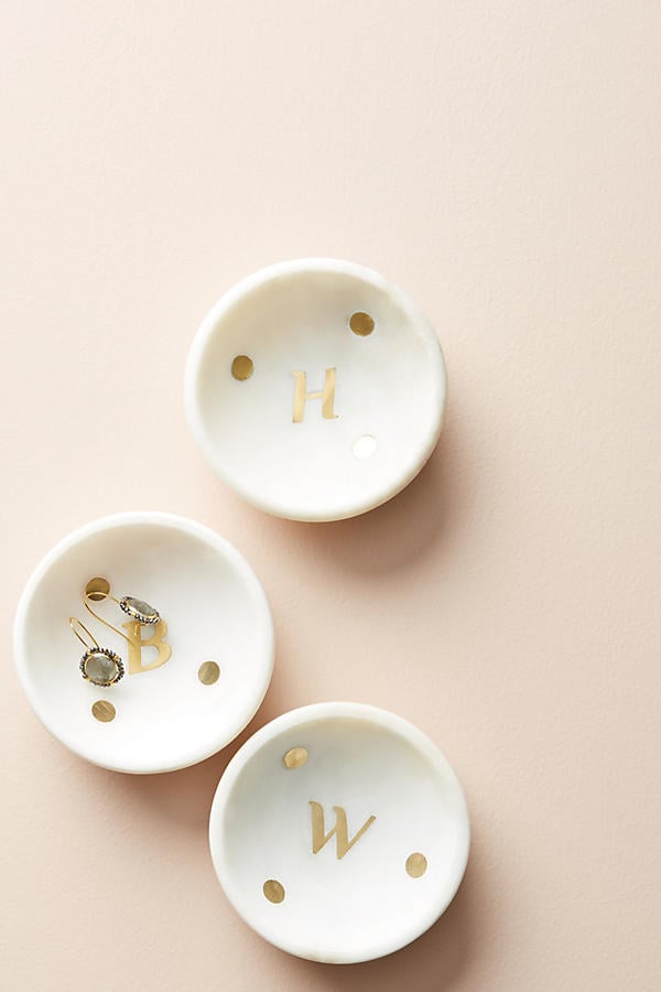 Anthropologie Marble Monogram Trinket Dish