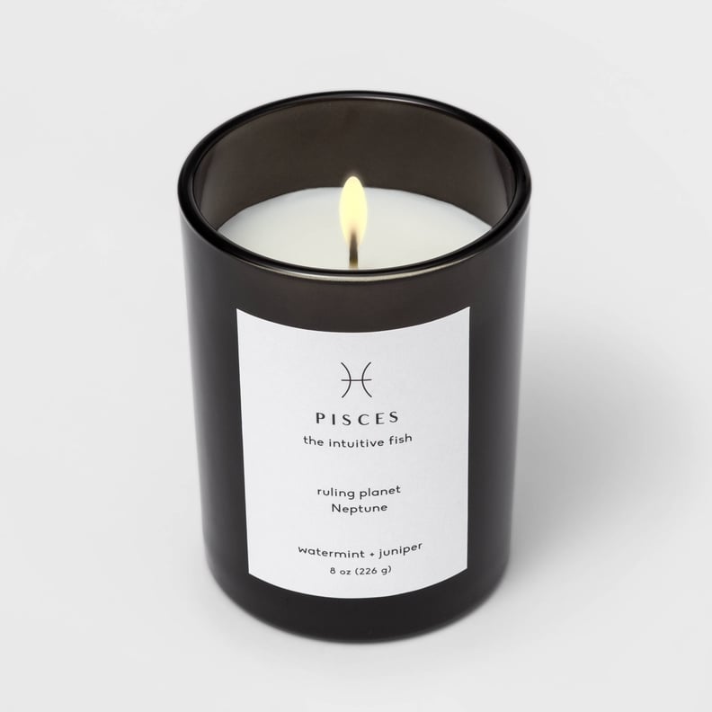 A Soothing Candle: Project 62 Glass Jar Zodiac Pisces Candle Black