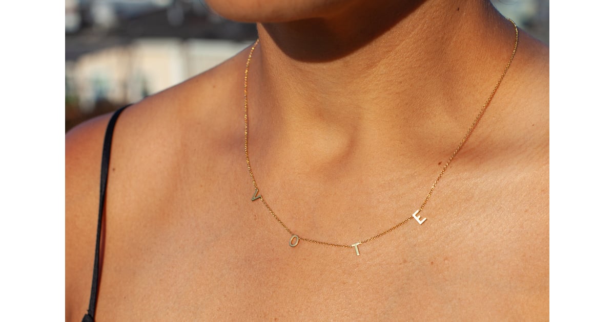 Bychari shop letter necklace