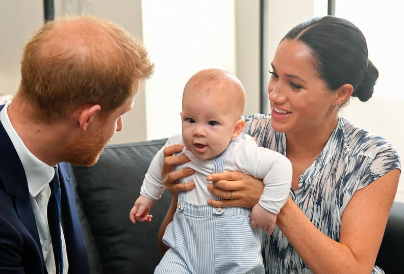 CAPE TOWN, SOUTH AFRICA - SEPTEMBER 25: Prince Harry, Duke of Sussex, Meghan, Duchess of Sussex and their baby son Archie Mountbatten-Windsor meet Archbishop Desmond Tutu and his daughter Thandeka Tutu-Gxashe at the Desmond & Leah Tutu Legacy Foundation d