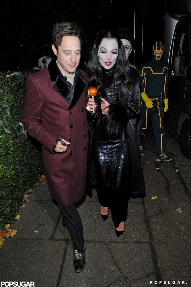 Jamie and Kate dressed as Gomez and Morticia Adams for a star-studded Halloween party in October 2012.
