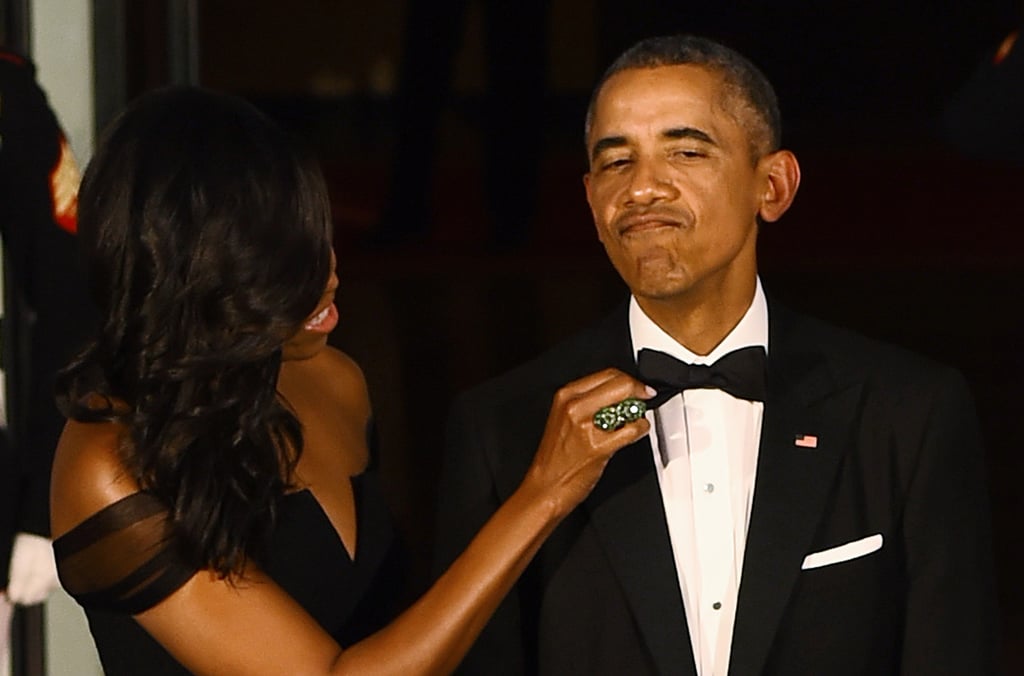 Michelle Obama's Black Dress at State Dinner