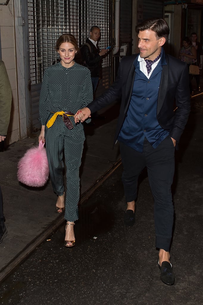 Olivia Palermo and Johannes Huebl arrived in their pjs.