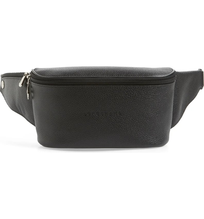 A Black Fanny Pack: Longchamp Le Foulonné Leather Belt Bag
