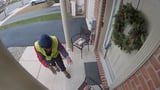 Video of a Delivery Man Discovering Snacks Outside a House