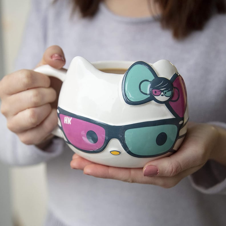 A Cool Mug: Hello Kitty Ceramic Coffee Mug with Cute Sunglasses and Bow Design