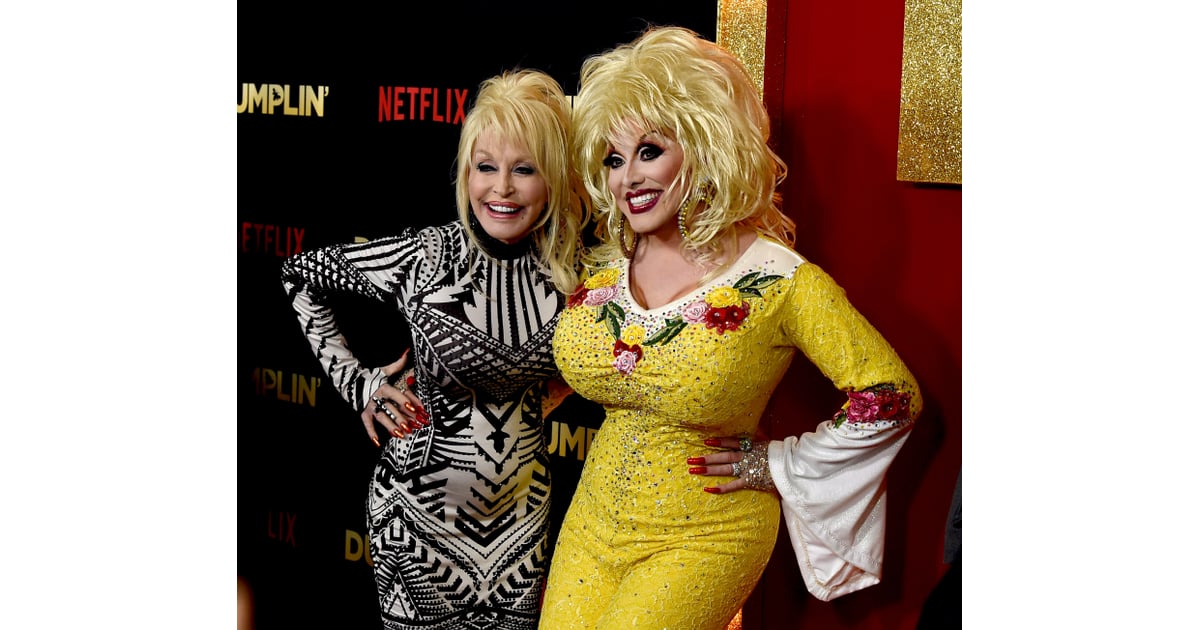 Dolly Parton With Drag Queen at Dumplin' Premiere POPSUGAR Celebrity