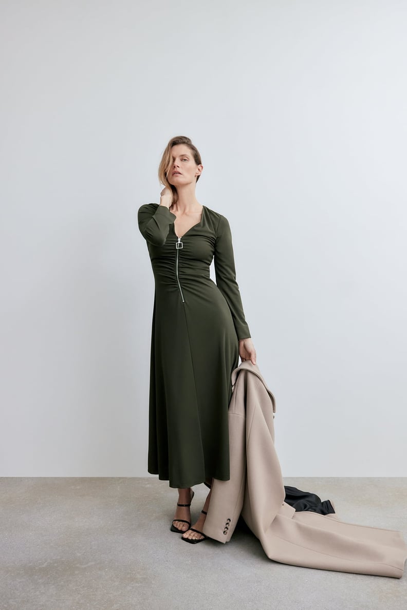 A Long Dress: Zara Zippered Long Dress
