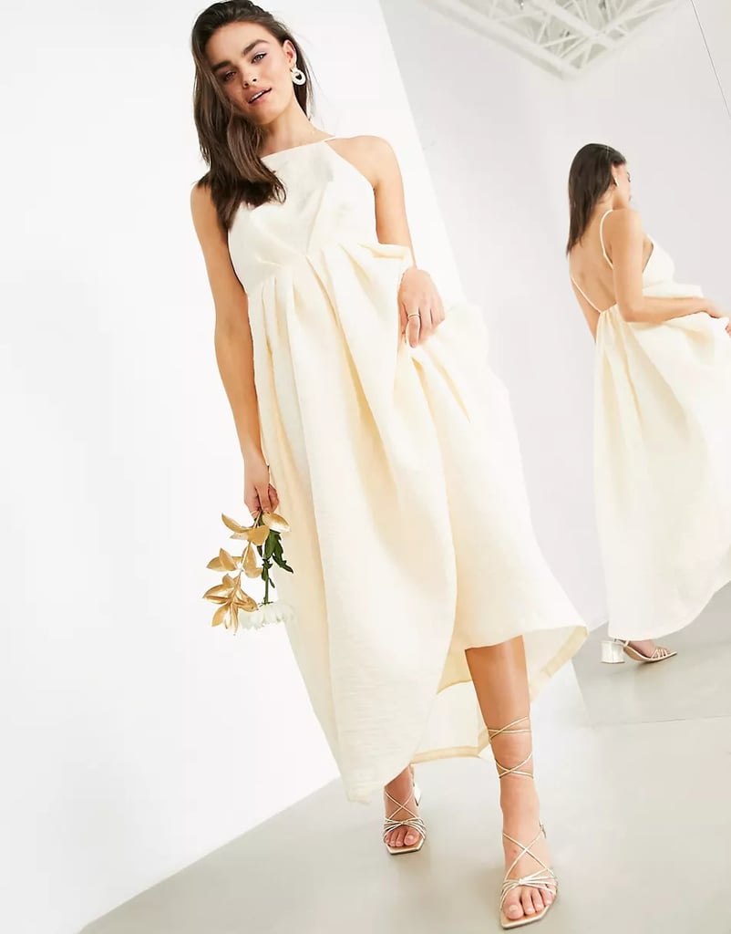 An Off-White Wedding Dress: ASOS EDITION Clementine Halter Wedding Dress