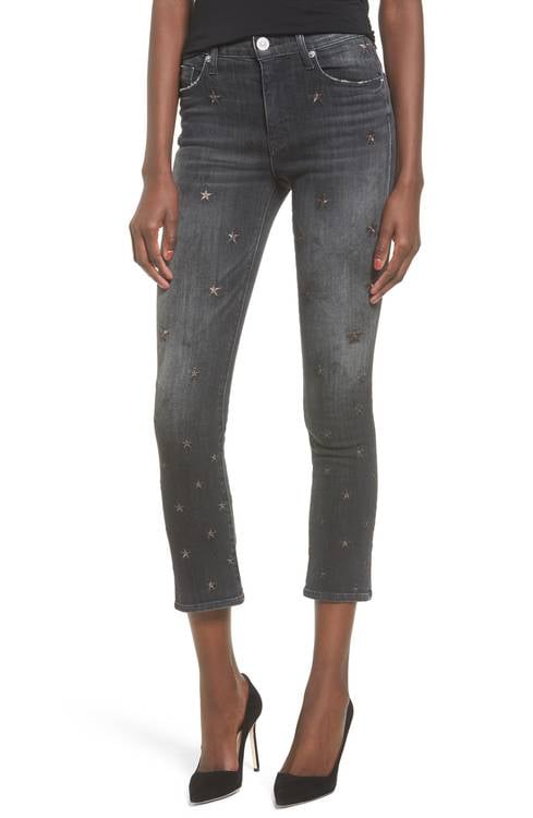 The embroidered stars on these Hudson Jeans Harper High Waist Crop Baby Boot Jeans ($178) shine in the details.